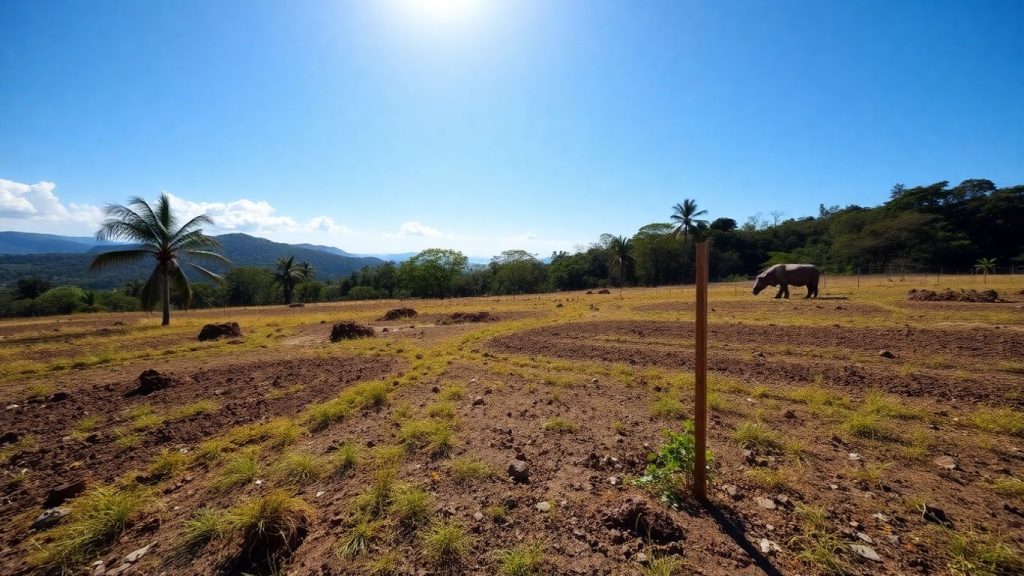 Clear land boundaries in Jamaica under the sun.